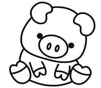 猪的简笔画怎么画特别简单的