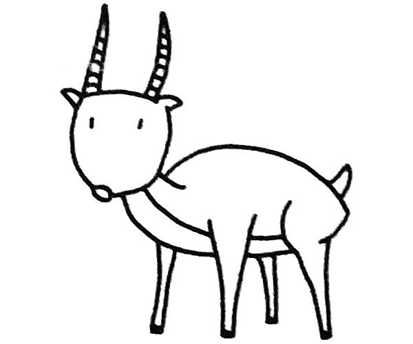 简单的羚羊怎么画