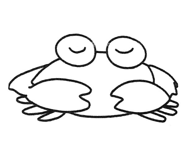 6款简单的卡通螃蟹简笔画
