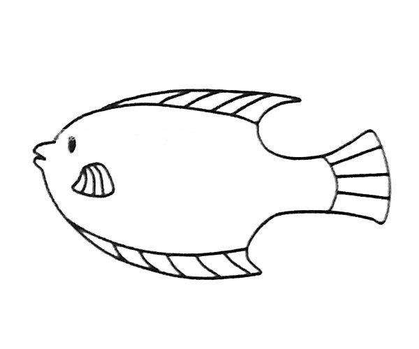 简单的神仙鱼怎么画