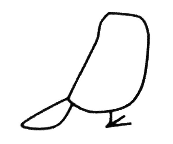 四步学会画简单的啄木鸟