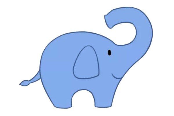线条简单的大象简笔画