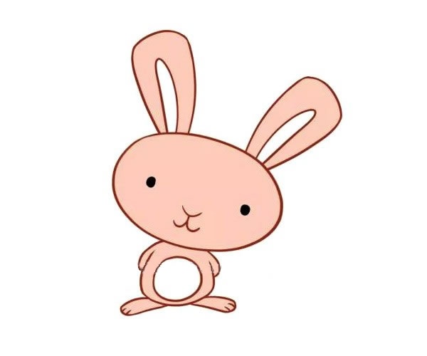 可爱的粉色小兔子简笔画
