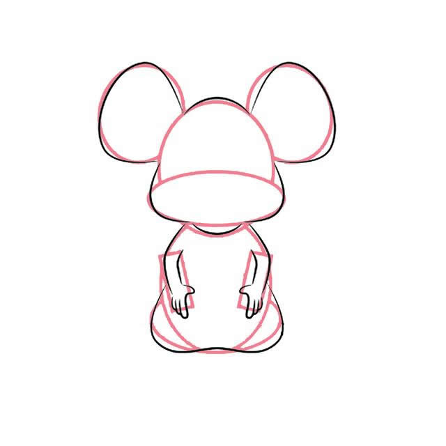 老鼠怎么画 涂色的卡通老鼠简笔画