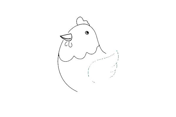 母鸡怎么画 涂色的母鸡简笔画