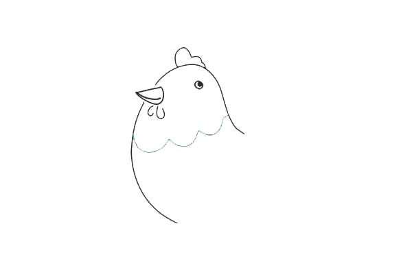 母鸡怎么画 涂色的母鸡简笔画