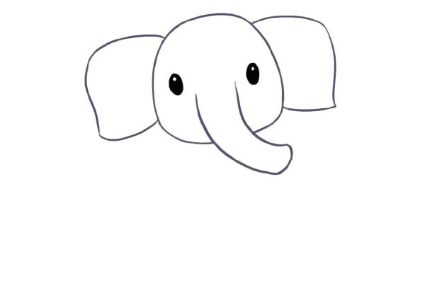 大象怎么画 大象简笔画步骤教程