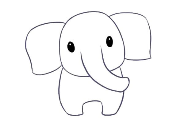 大象怎么画 大象简笔画步骤教程