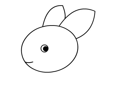 可爱的小白兔简笔画步骤