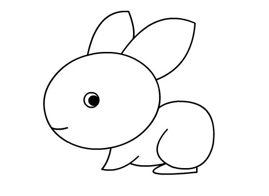 可爱的小白兔简笔画步骤