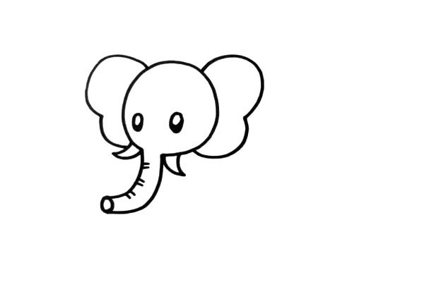 大象怎么画 涂色的大象简笔画教程