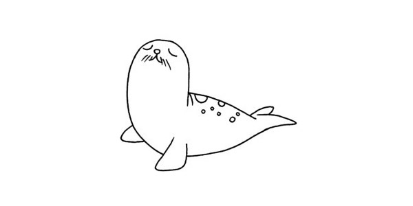 简单的海豹怎么画