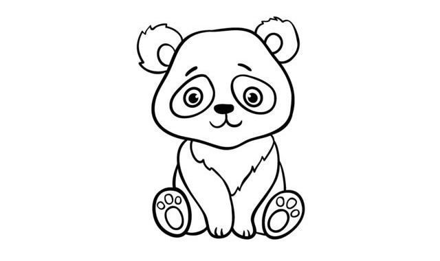 简单的卡通大熊猫怎么画