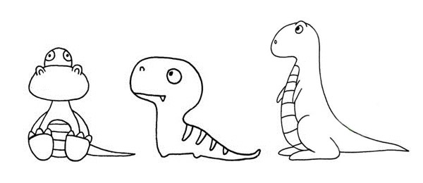 多种恐龙简笔画大全