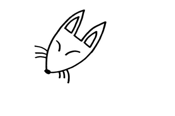 儿童学画狐狸简笔画步骤