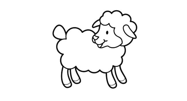 关于小羊的儿童简笔画