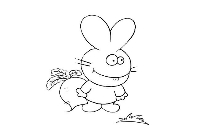 简单的兔子卡通简笔画