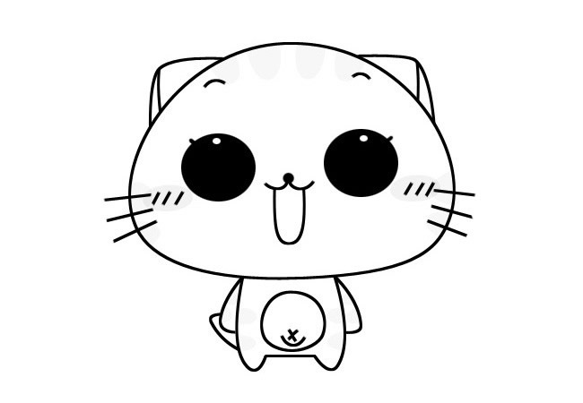 超萌的可爱小猫简笔画