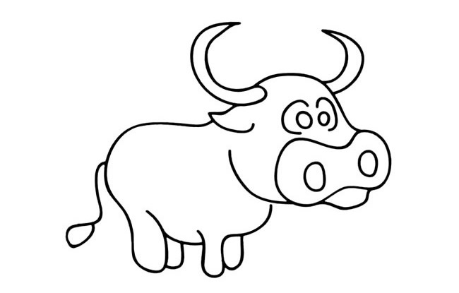关于小牛的儿童简笔画