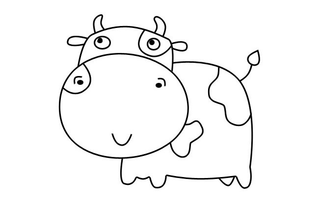 教你画一只卡通的小牛