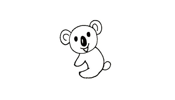 可爱的树袋熊简笔画画法步骤