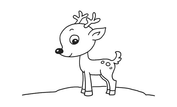 一步步教你画可爱的梅花鹿