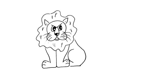 带颜色的狮子简笔画怎么画