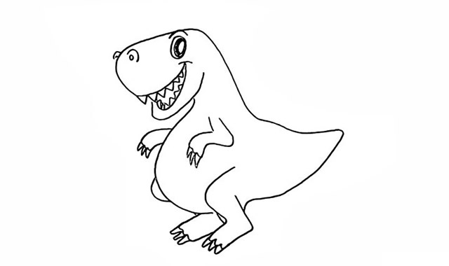 恐龙怎么画 带颜色的恐龙简笔画步骤