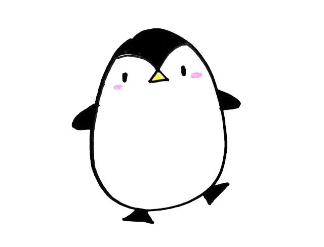 简单的小企鹅怎么画