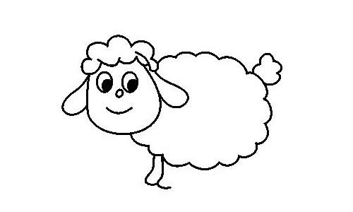 一步步教你画简单的绵羊带涂色