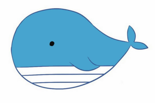 简单的鲸鱼怎么画