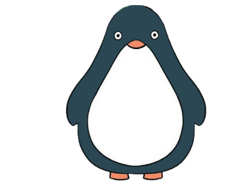 简单的卡通企鹅怎么画