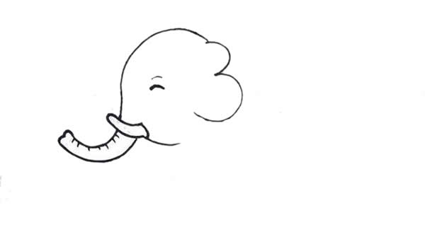 教你怎么用数字3画大象简笔画