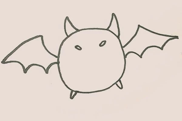 小恶魔蝙蝠简笔画教程