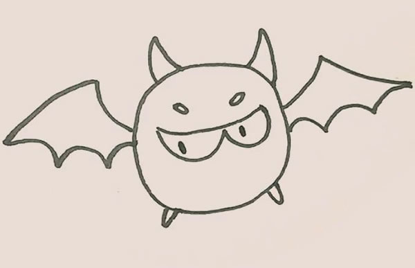 小恶魔蝙蝠简笔画教程