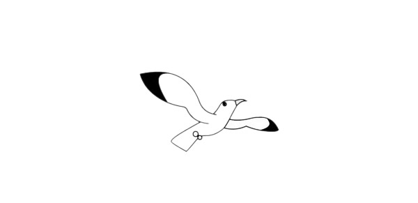 一步步教你画简单的海鸥