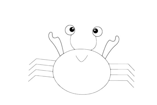 适合幼儿画的简单螃蟹