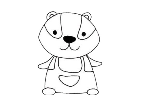 关于獾的卡通简笔画