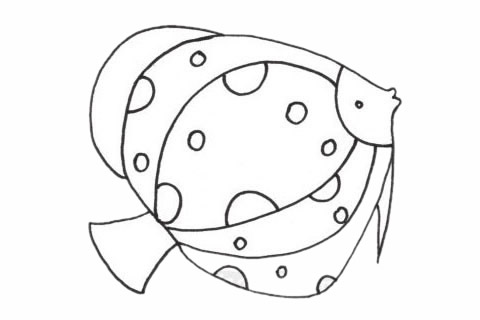 接吻鱼儿童简笔画