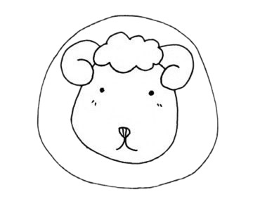 可爱的小羊简笔画步骤