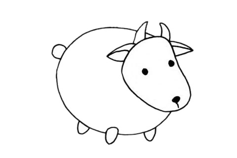 小羊的简单画法