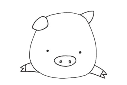 关于猪头的简笔画