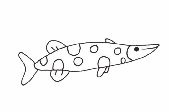 深海鱼儿童简笔画
