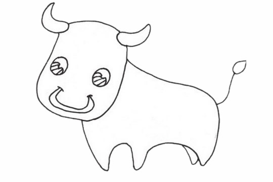 牦牛儿童简笔画