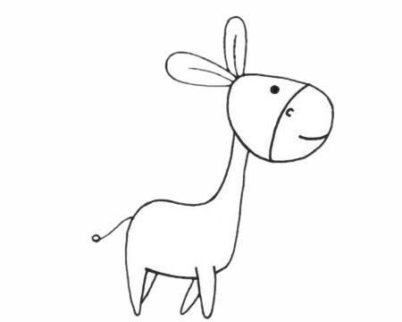 小毛驴的简单画法