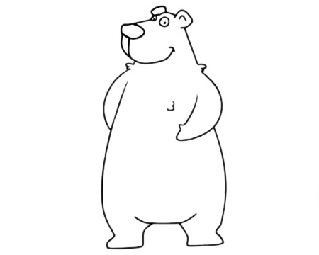 北极熊怎么画比较简单