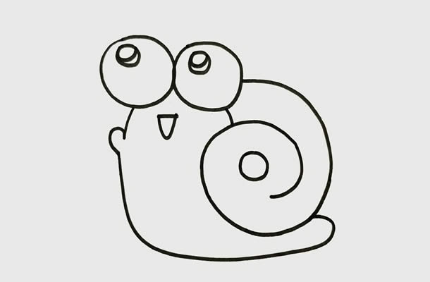 卡通超可爱的蜗牛简笔画