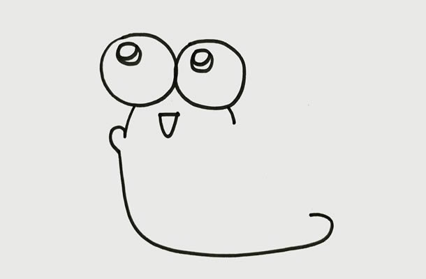 卡通超可爱的蜗牛简笔画
