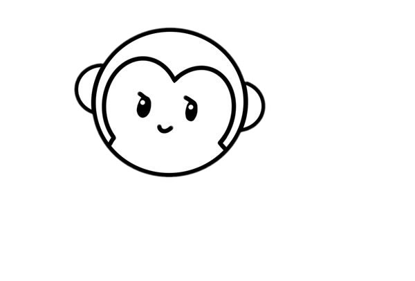 超萌小猴子简笔画教程