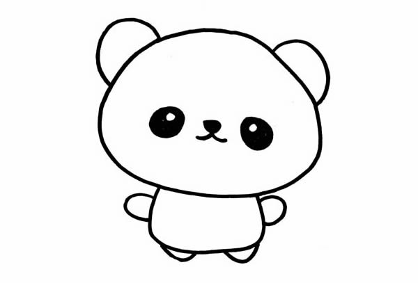 一步一步教你画可爱的小熊猫